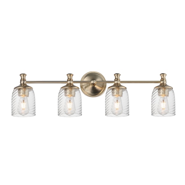 Maxim Lighting Swirl 4-Light Bath Vanity, Satin Champagne 21354CRSCH - main